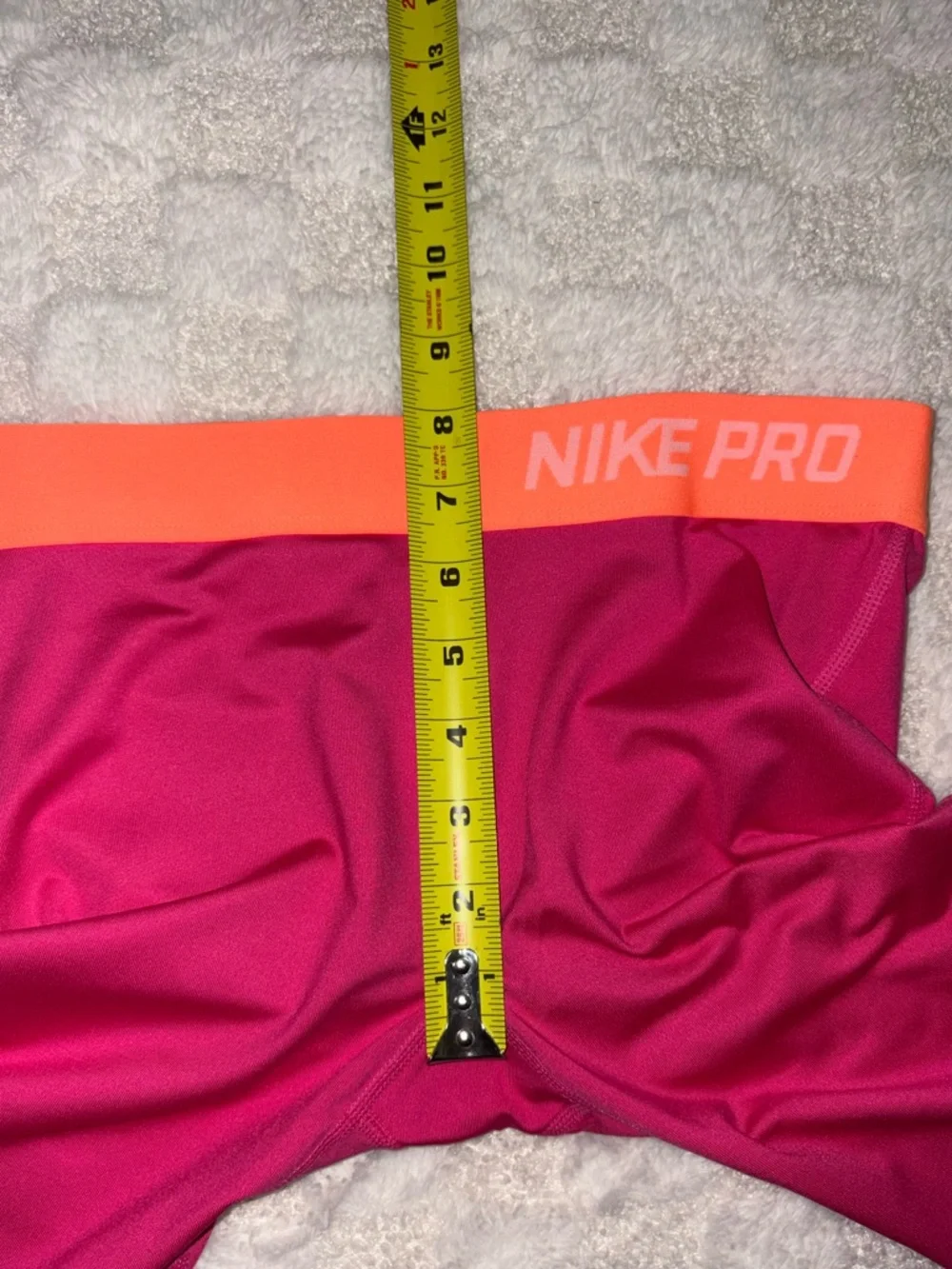Girls Nike Pro Tight Fit Training Capris Pink + Orange • Big Girls XLarge